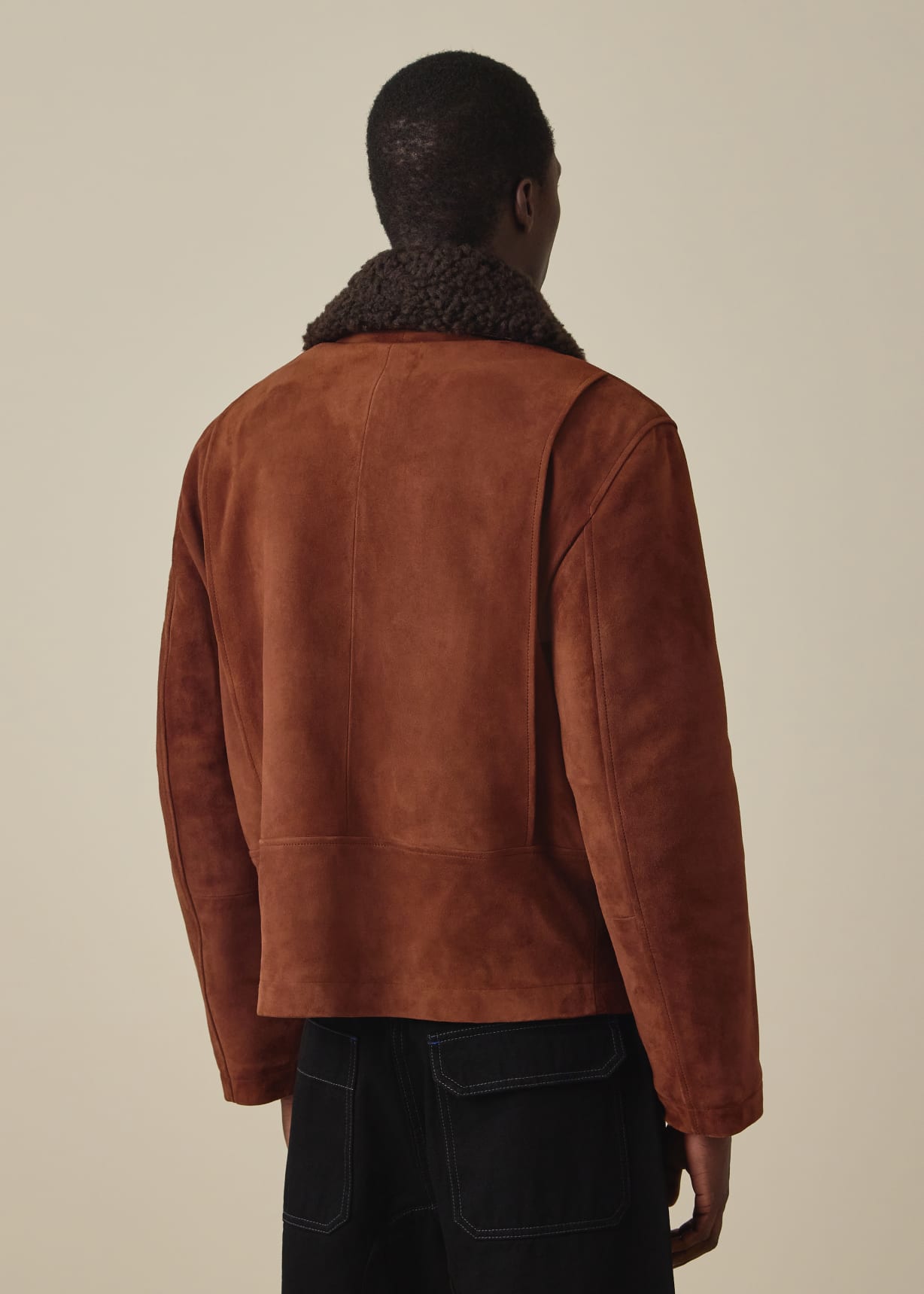 Men's Brown Suede Flight Jacket