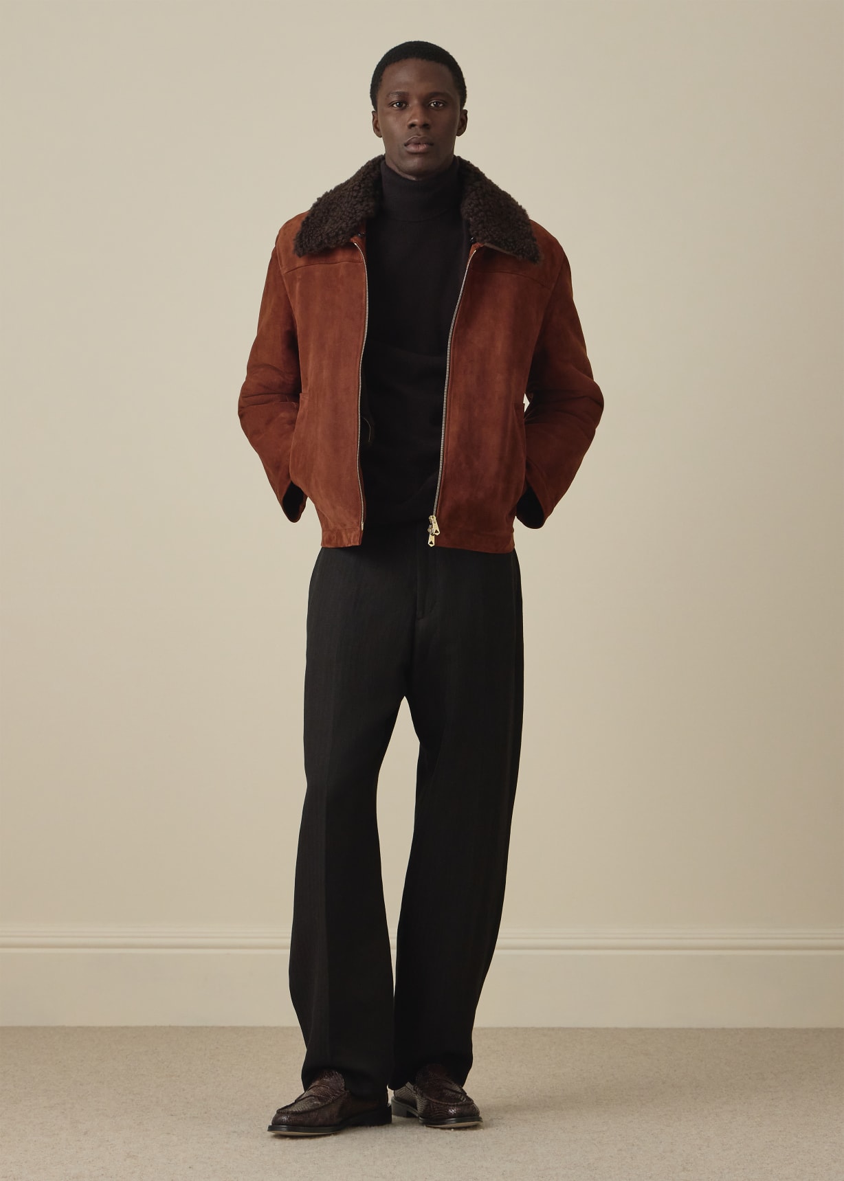 Dark Brown Cashmere Roll Neck Sweater Paul Smith