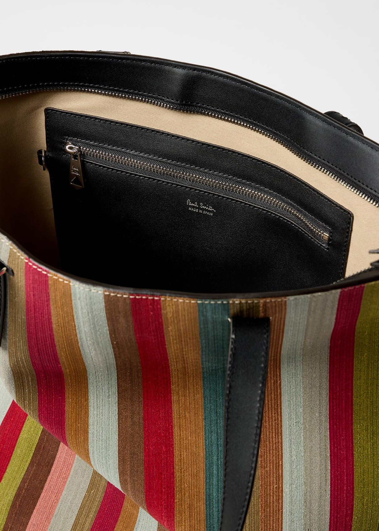 Craft Stripe' Leather Tote Bag
