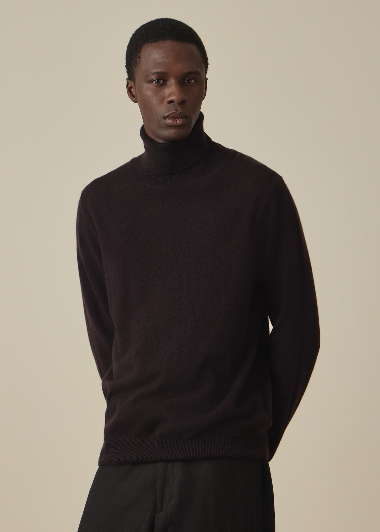 Dark Brown Cashmere Roll Neck Sweater Paul Smith
