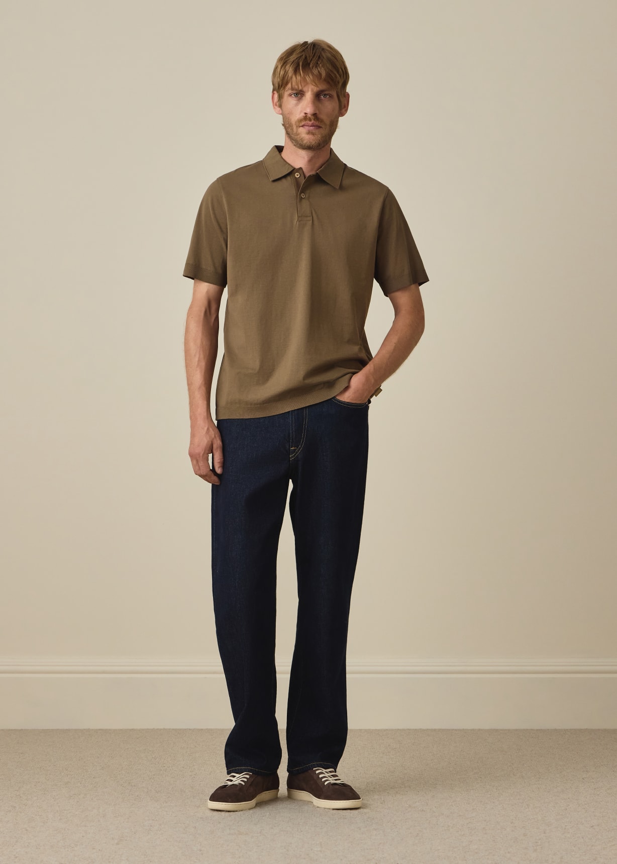 brown polo dress shirt Men's Cotton ralph lauren brown t shirt