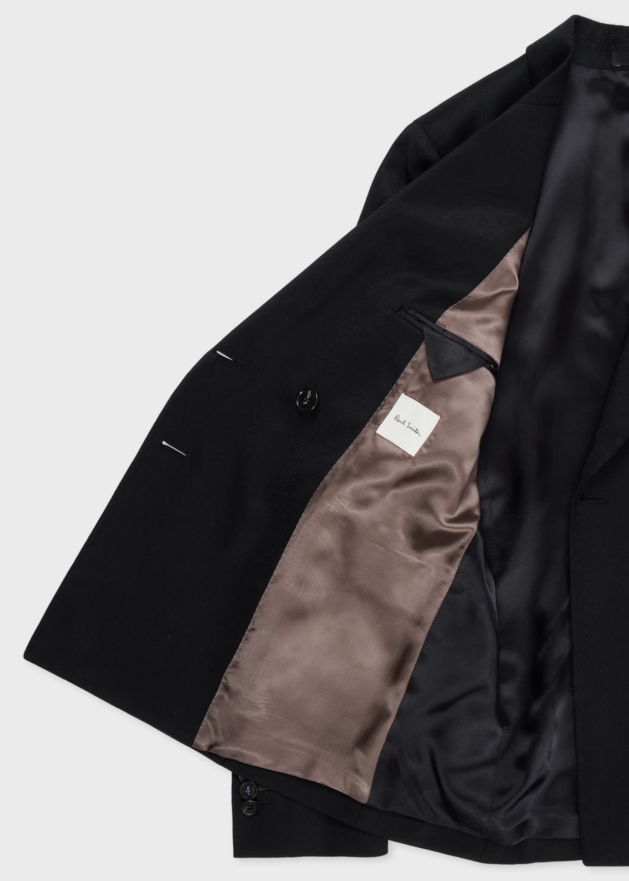 Women's Black Wool-Blend Double-Breasted Jacket Paul Smith