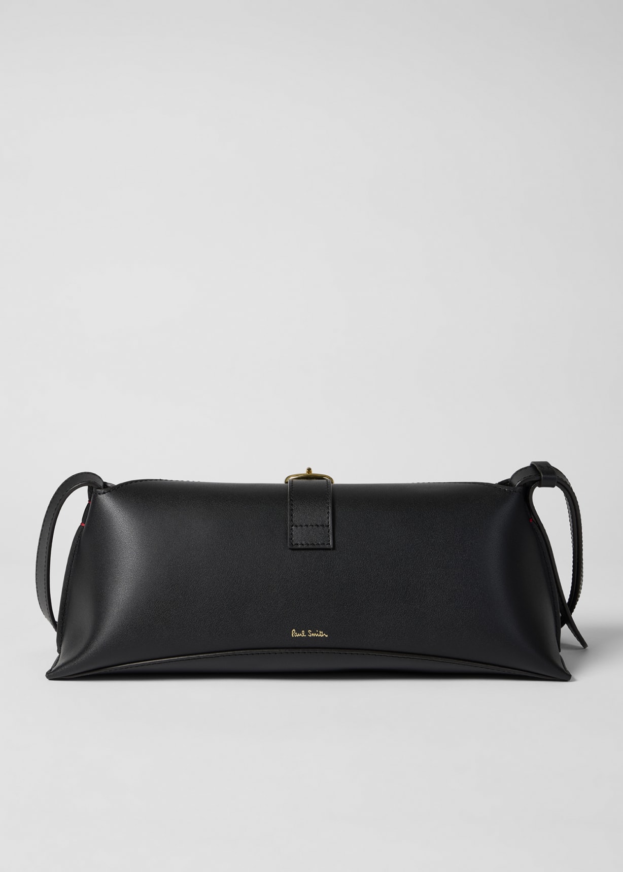 Women's Black Leather Buckle Shoulder Bag Paul Smith