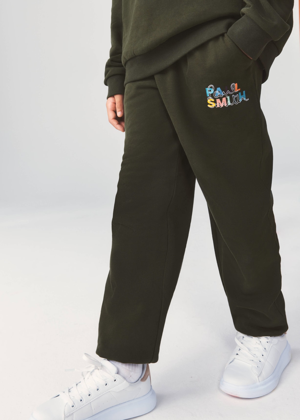 3-13 Years Khaki Green Graphic Sweatshirt and Joggers Set