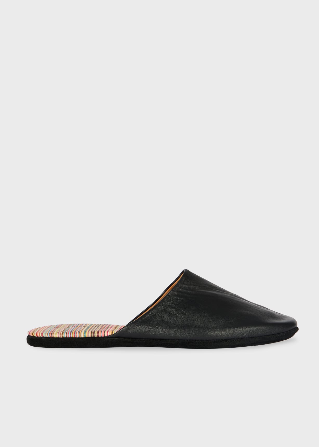 Black Leather Travel Slipper Paul Smith