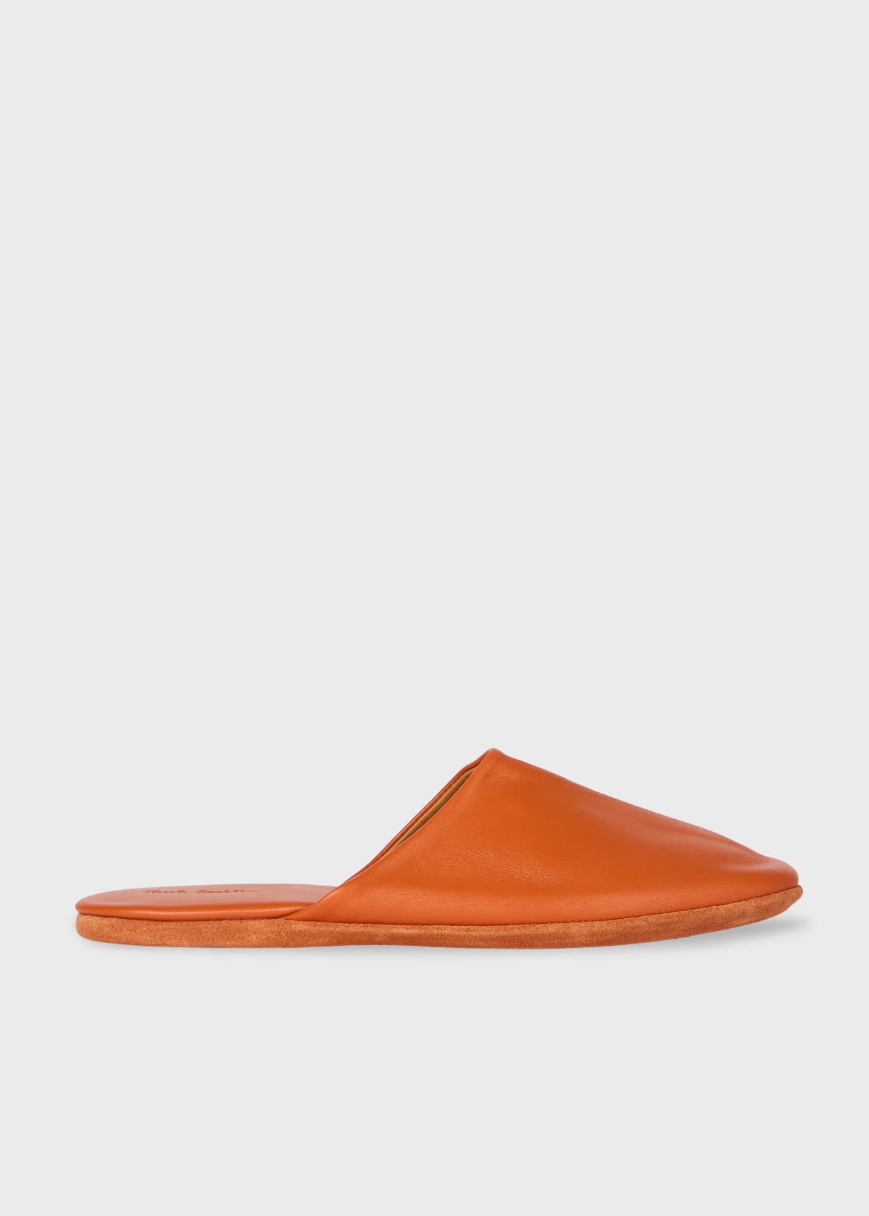 Orange Leather Travel Slipper Paul Smith