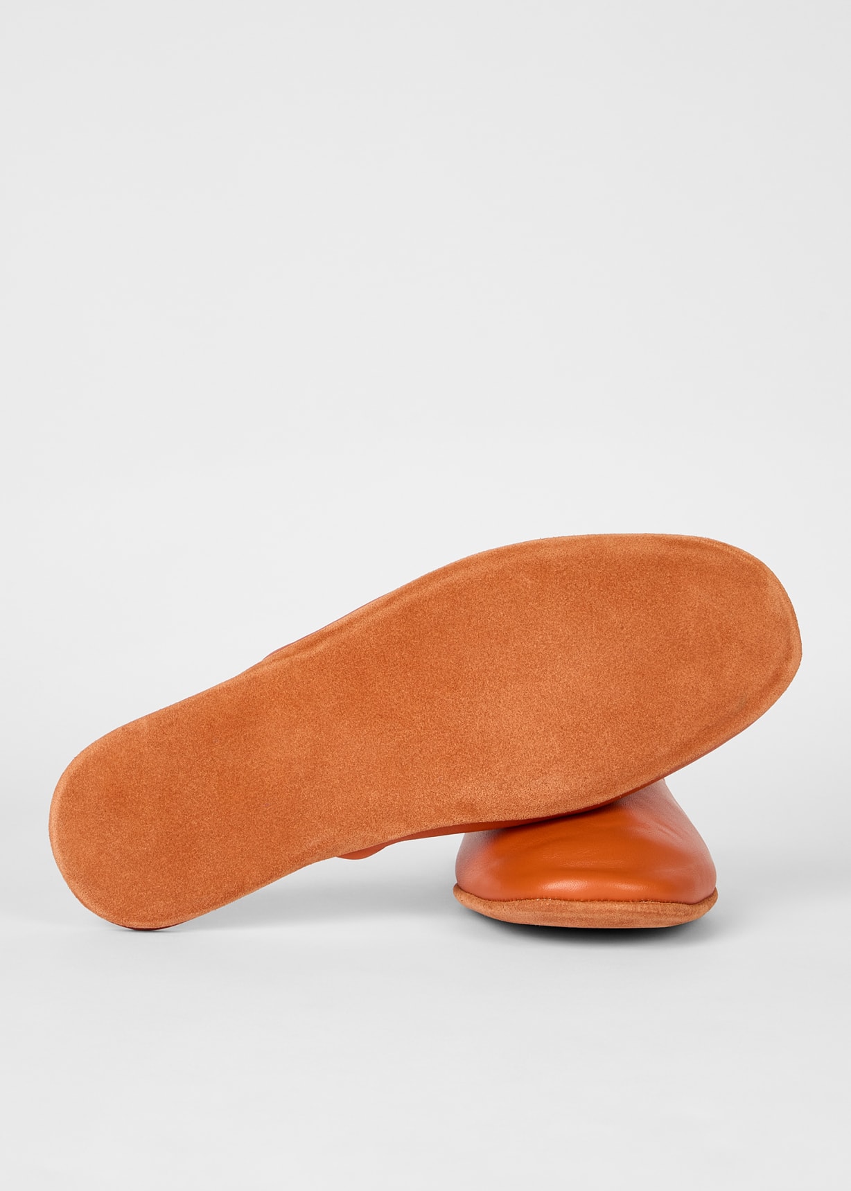 Orange Leather Travel Slipper Paul Smith