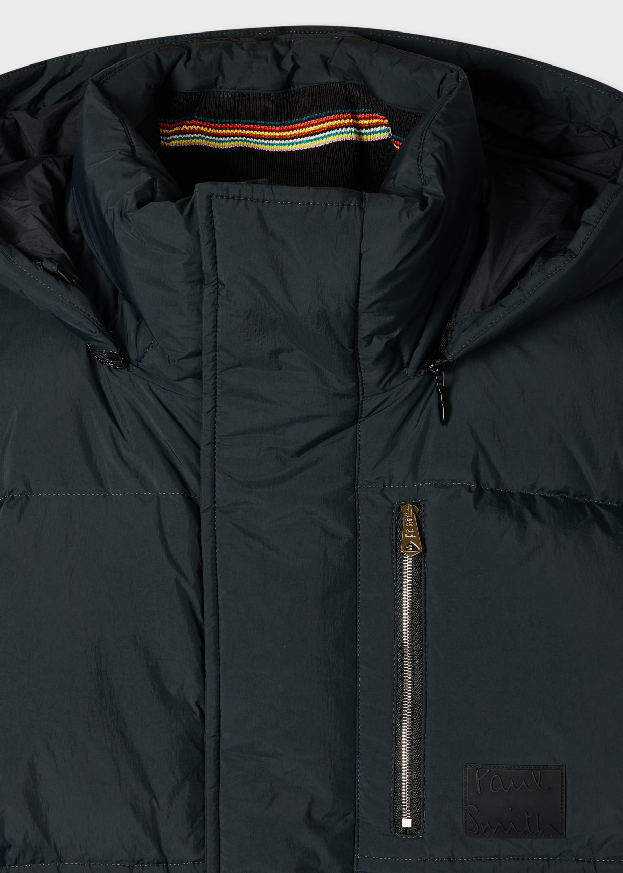 Men's Dark Green Water Repellent Mid-Length Down Coat