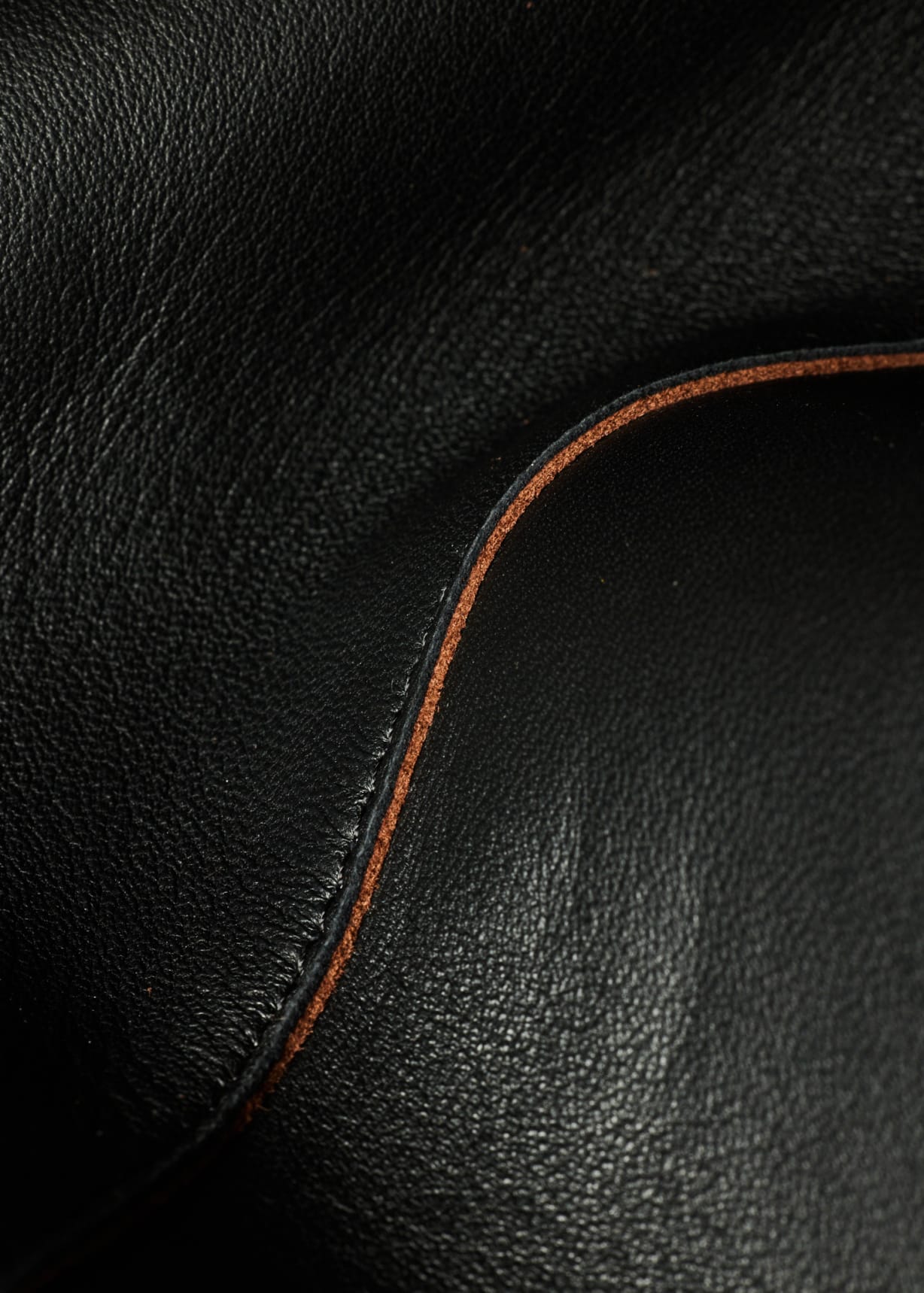 Men's Black Oversized Bonded Leather Jacket