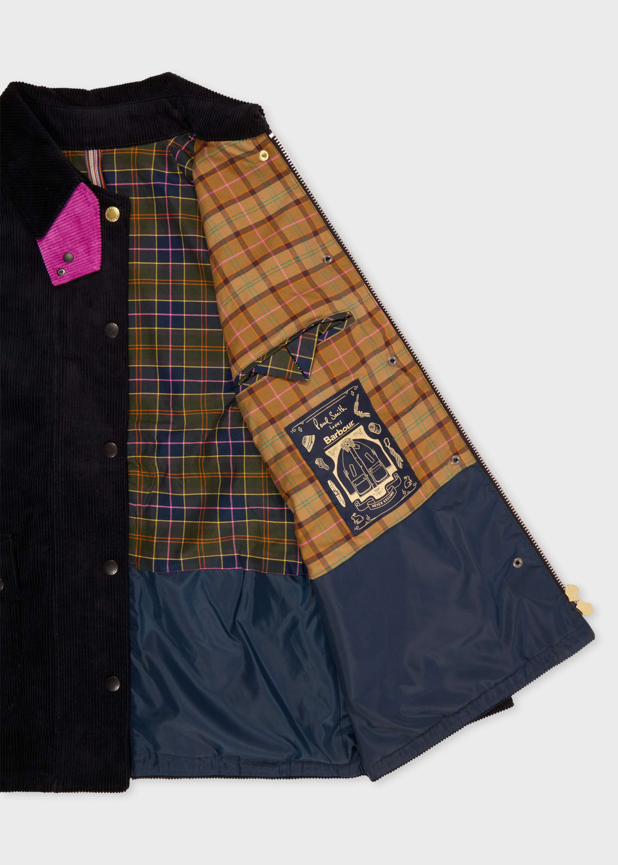 Paul Smith loves Barbour - Women's Navy Cord Beaufort Jacket