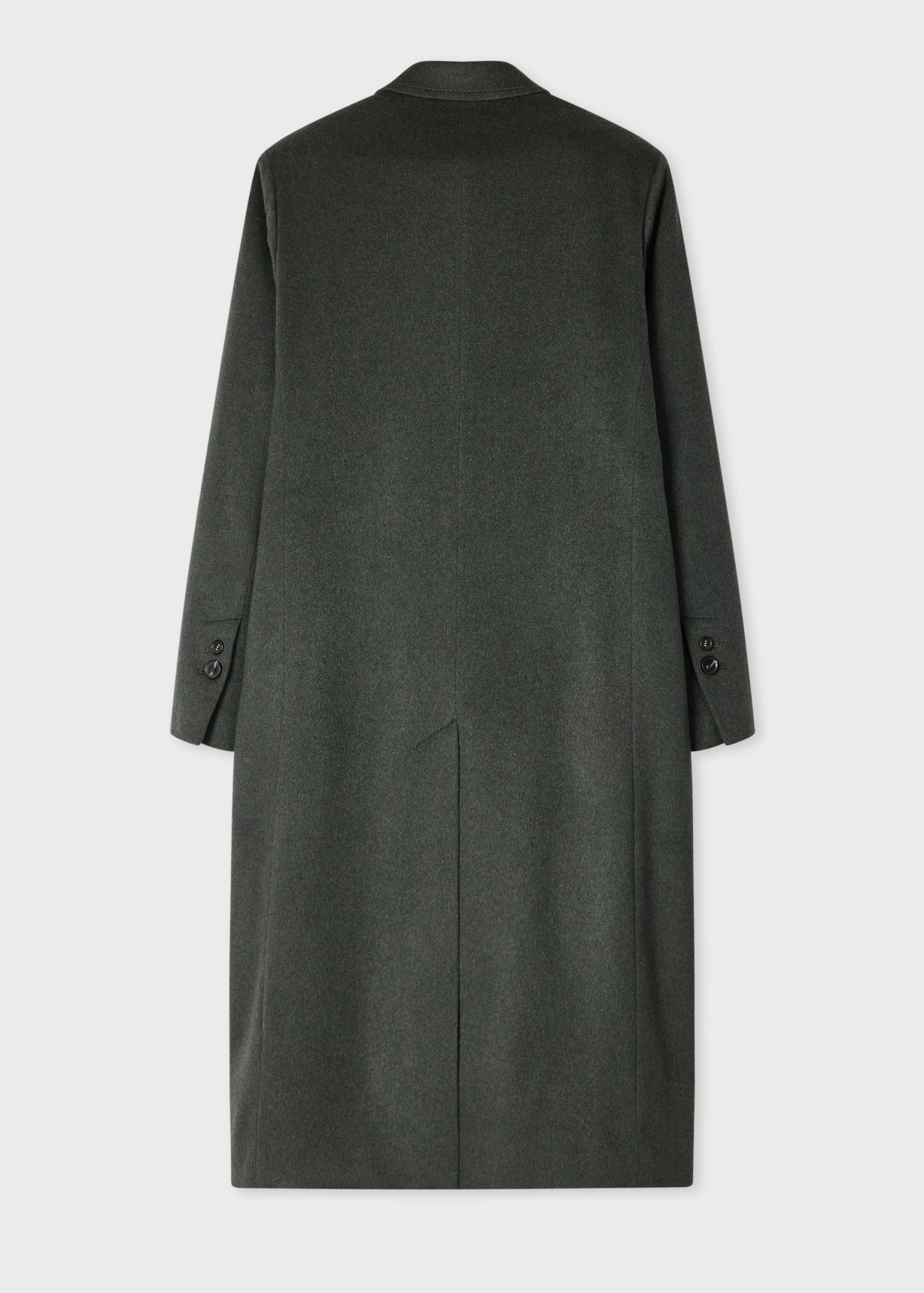 Women's Dark Green Wool-Cashmere Double-Breasted Coat