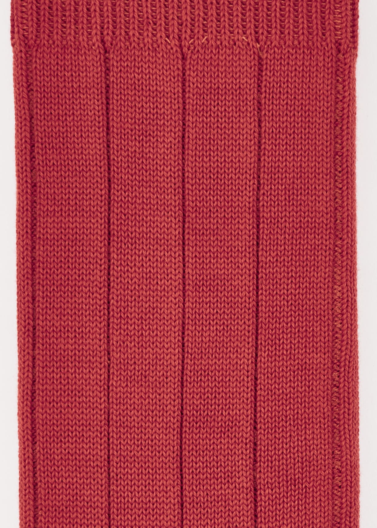 Men's Red Cotton-Blend Ribbed Socks