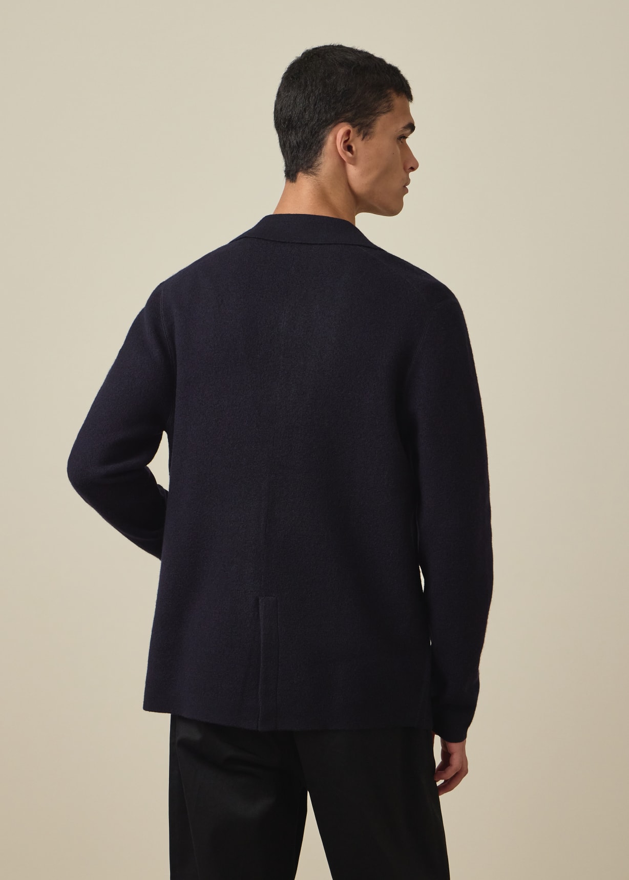 【美品✨️】Paul Smith LONDON 紺ブレ M ウール100% Men's Navy Merino Wool Knitted Cardigan Blazer