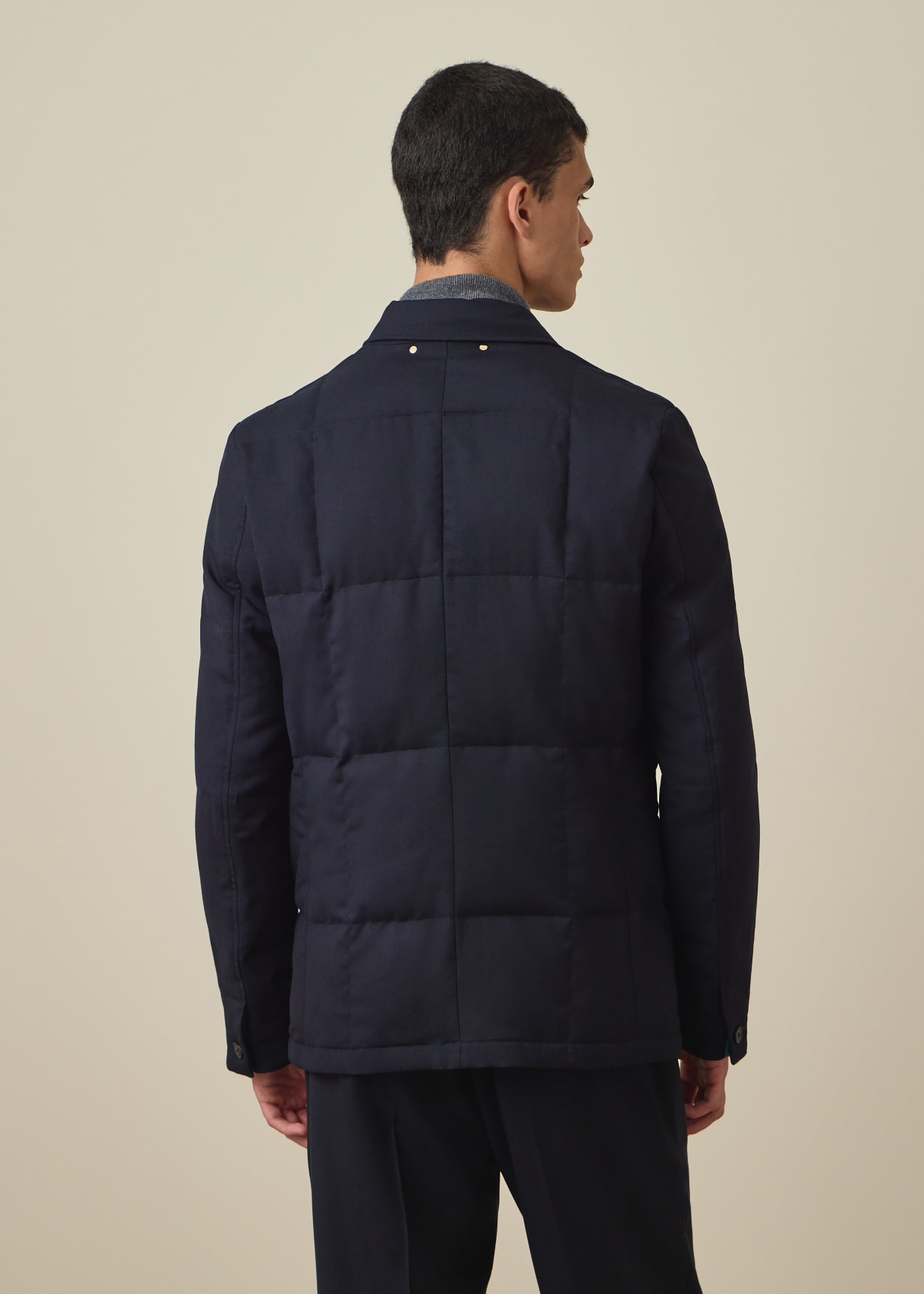 Men's Navy Blue Quilted ' A Suit To Travel In' Blazer