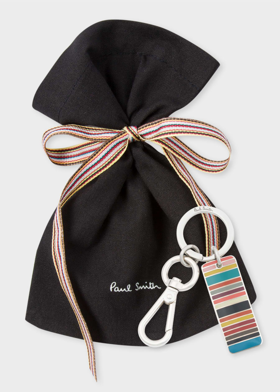 Silver Artist Stripe 'Mini' Keyring