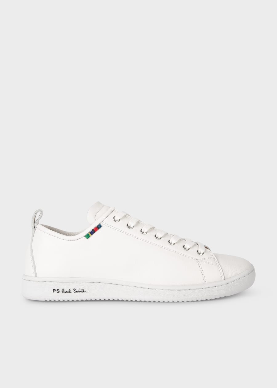Men's White Leather 'Rex' Sneakers