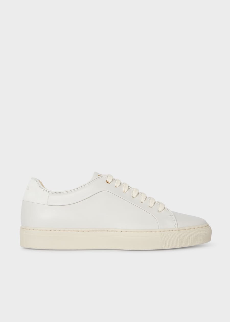 Men's White Leather 'Lee' Sneakers