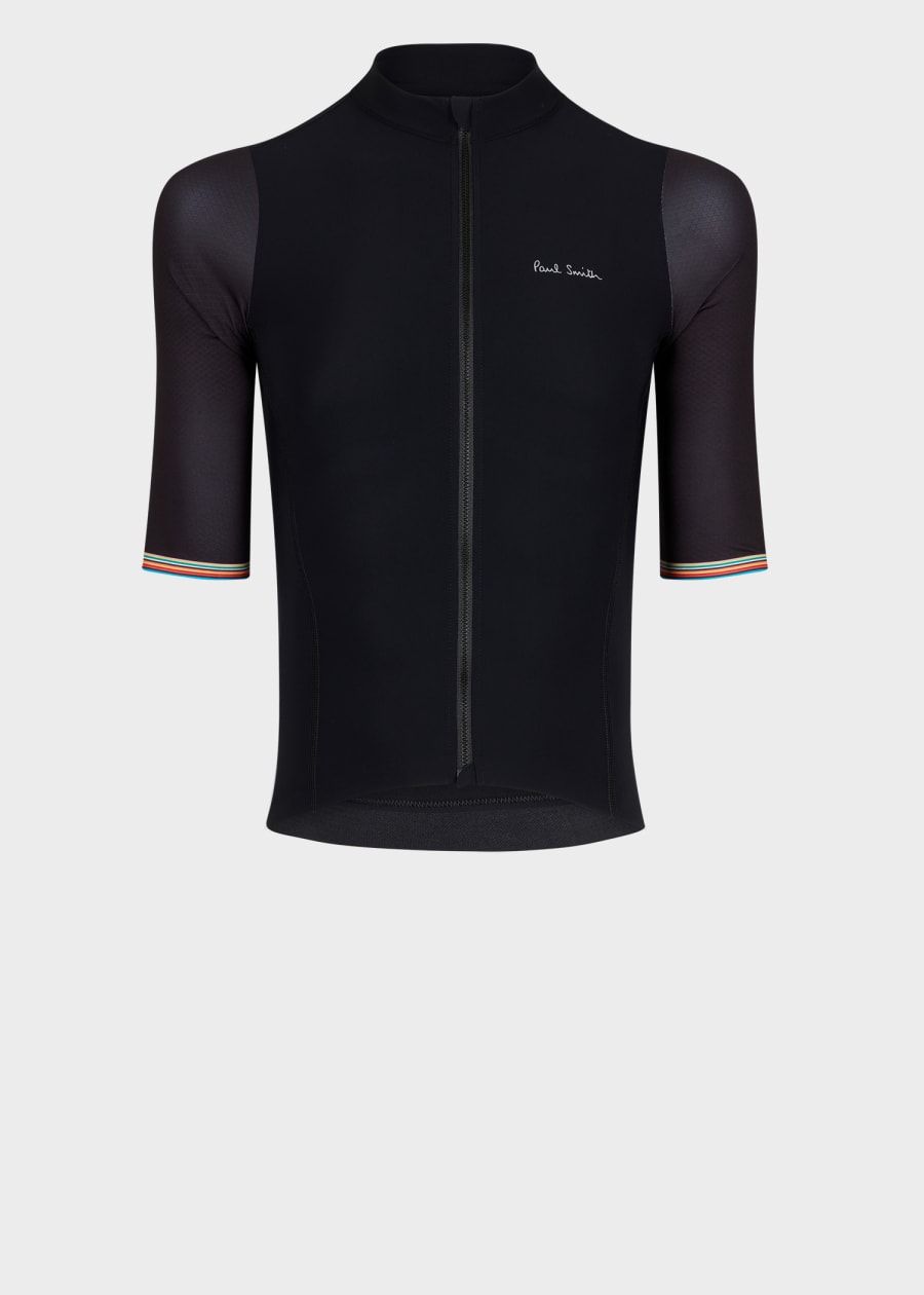 Men's Navy Merino Wool-Blend Cycling Jersey