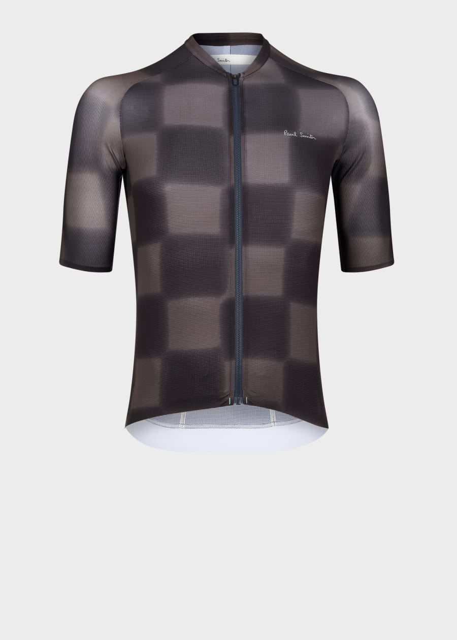 Men's Navy Merino Wool-Blend Cycling Jersey