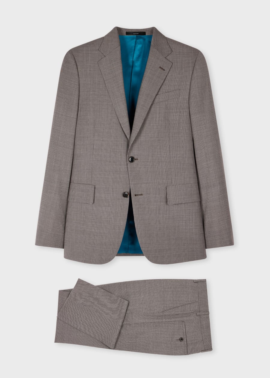 The Soho - Tailored Fit Grey Check Wool Suit