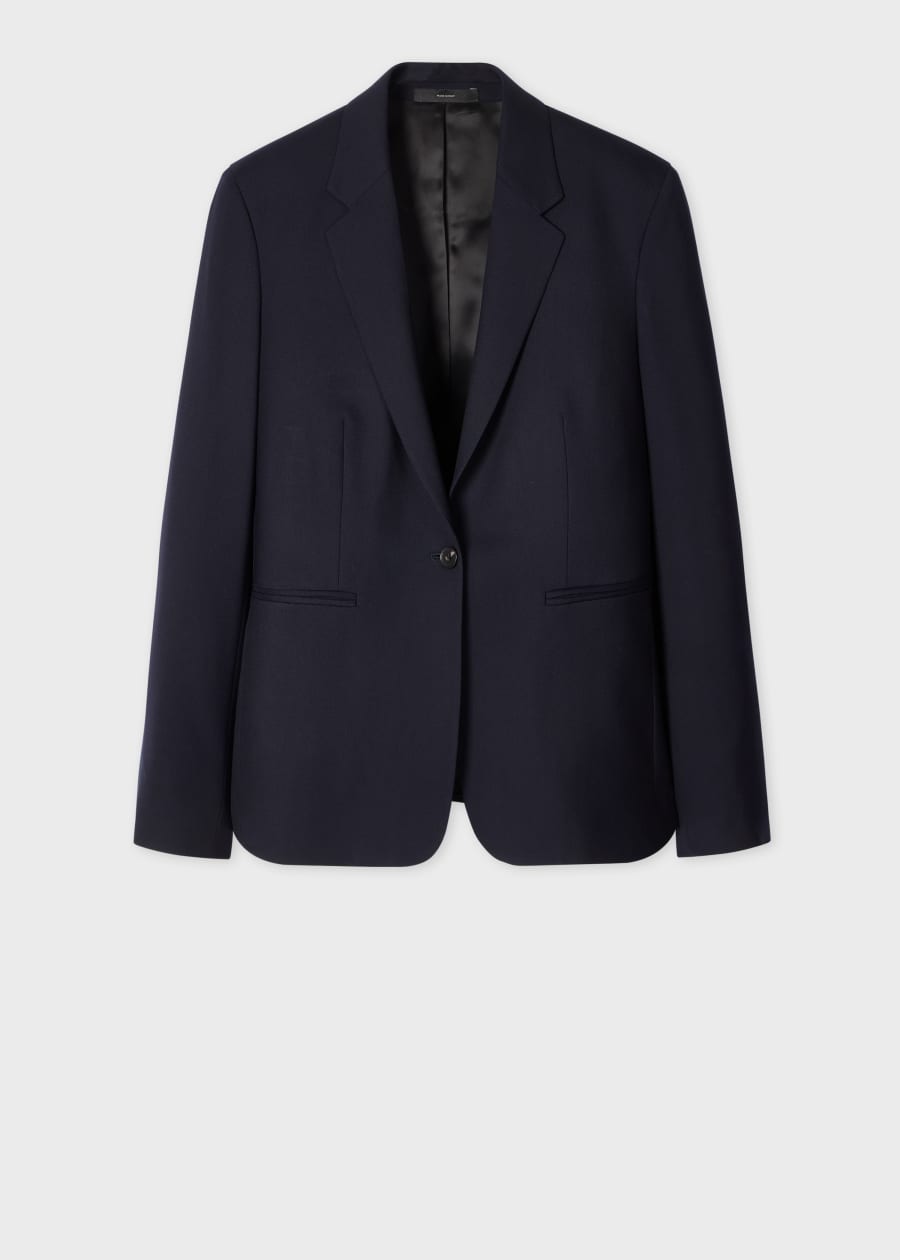 Women's A Suit To Travel In - Black Wool Two-Button Blazer