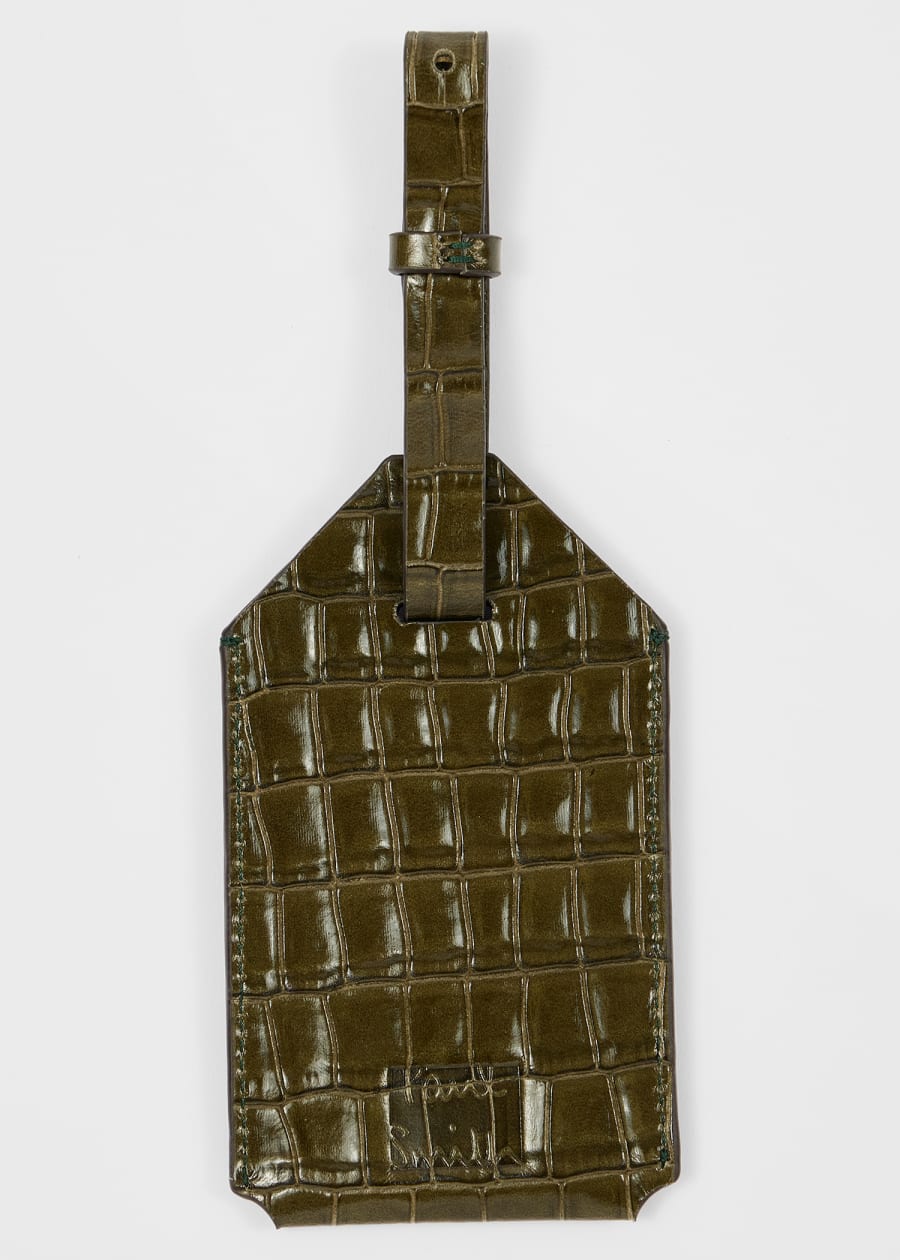 旅行かばん・小分けバッグ Paul Smith LEATHER LUGGAGE TAG Dark Brown Leather Luggage Tag Paul Smith