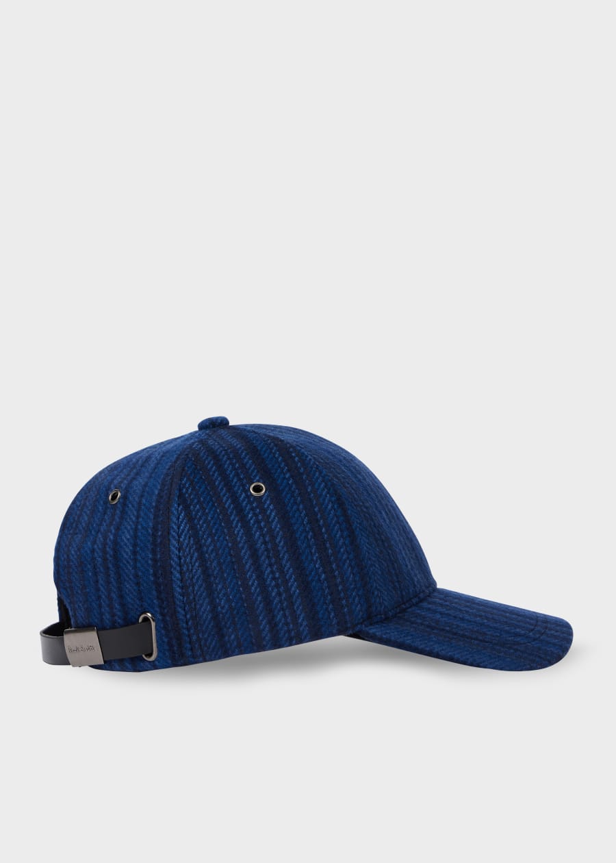 Navy 'Signature Stripe' Trim Cotton Baseball Cap