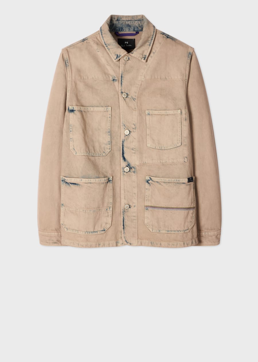 Men's Lilac Cotton-Linen Work Jacket