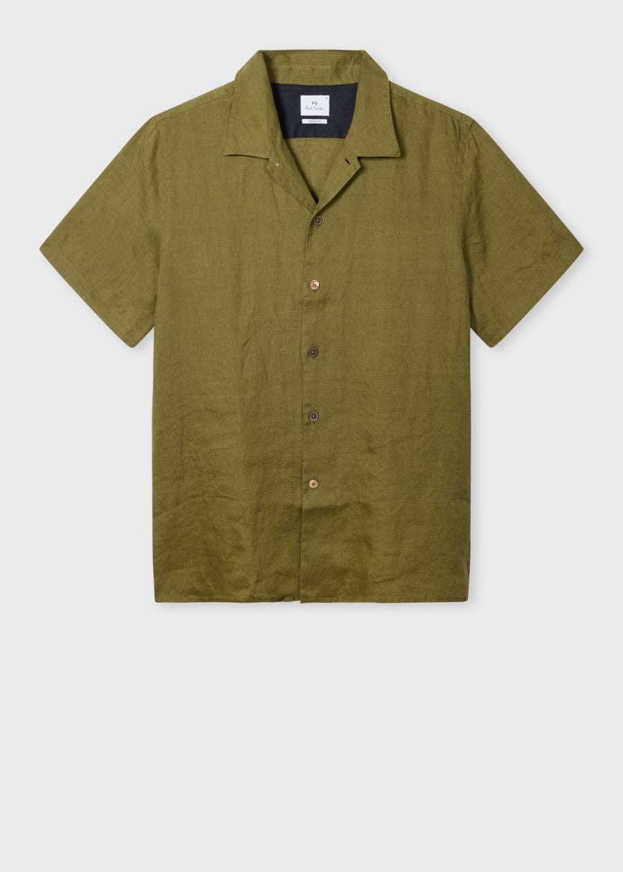 Men's Ecru 'Zine Floral' Fil Coupe Shirt