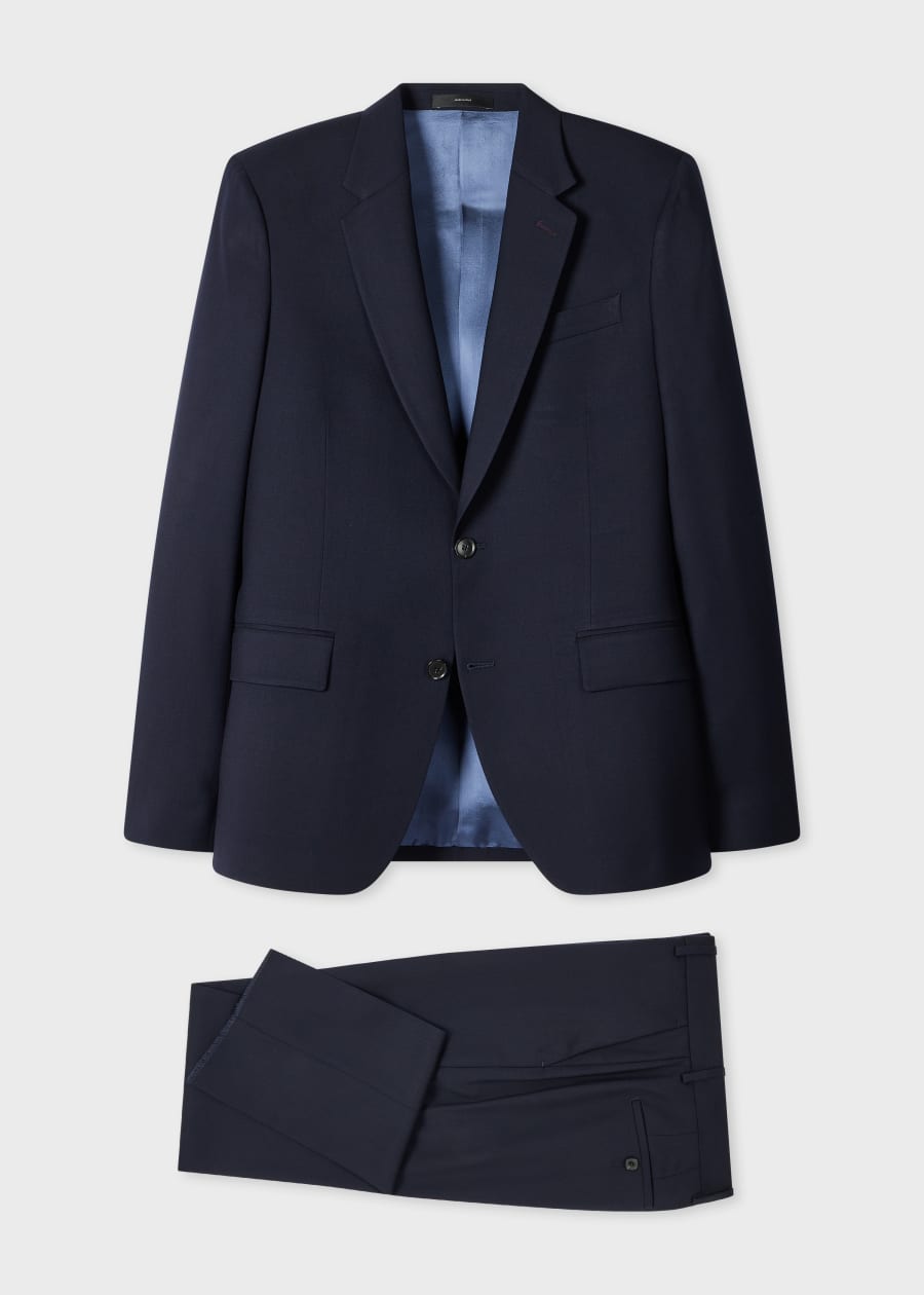 The Soho - Tailored-Fit Navy Capolavoro Tweed Three-Piece Suit
