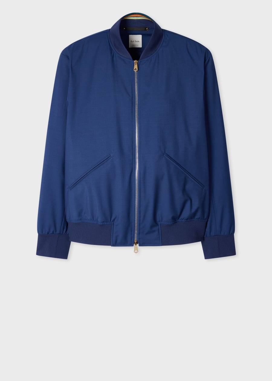 Men's Dark Navy 'Storm System' Wool Bomber