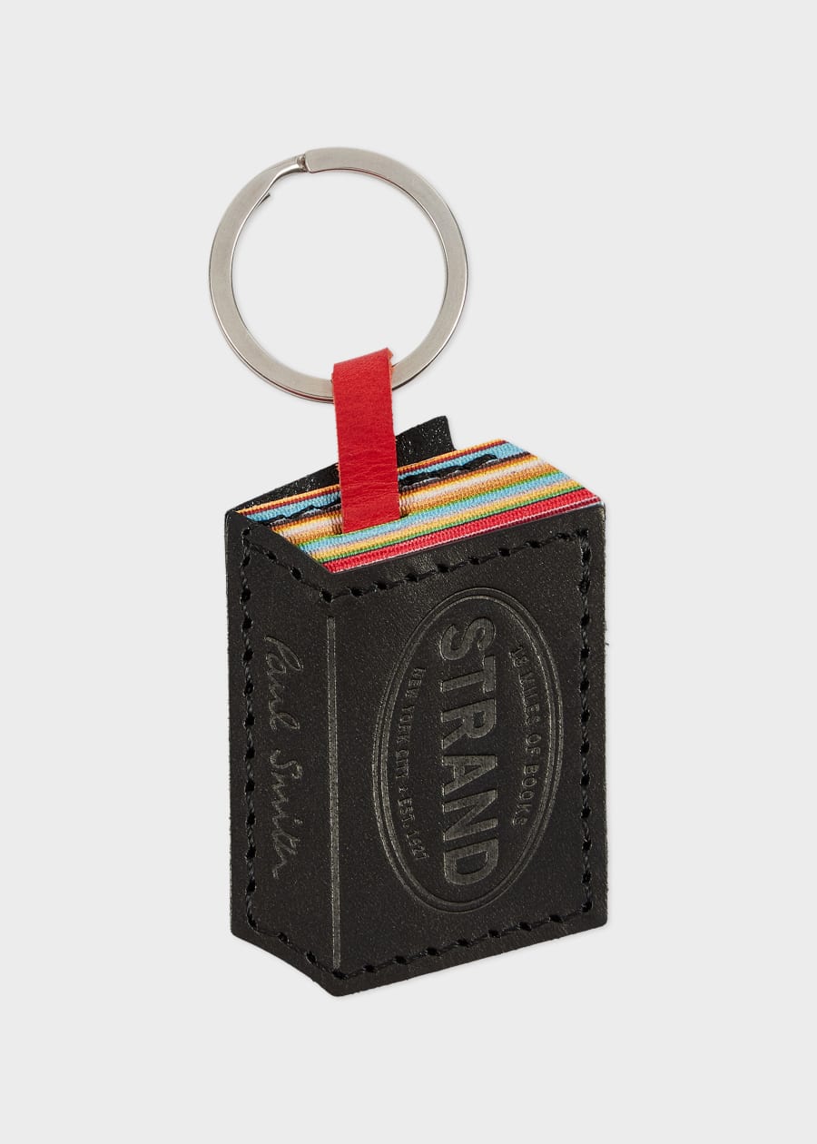 Men's Calf Leather 'Signature Stripe' Keyring