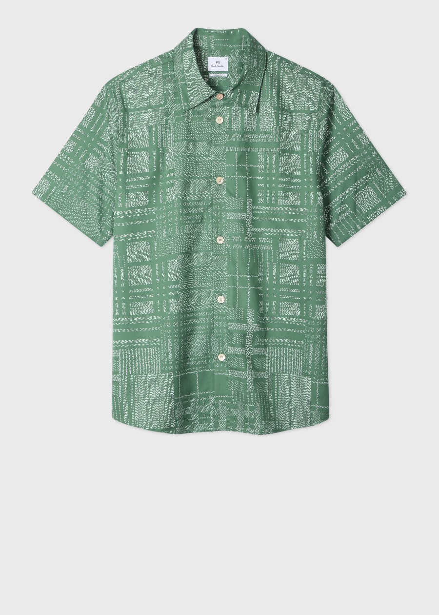 Men's 'Glitch Floral' Print Shirt