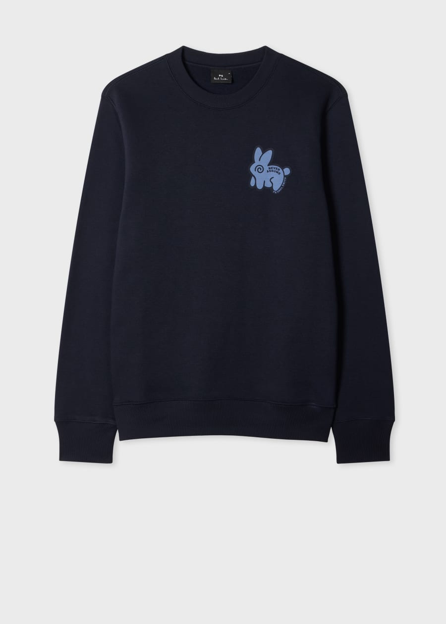 Black Cotton Embroidered Zebra Logo Sweatshirt