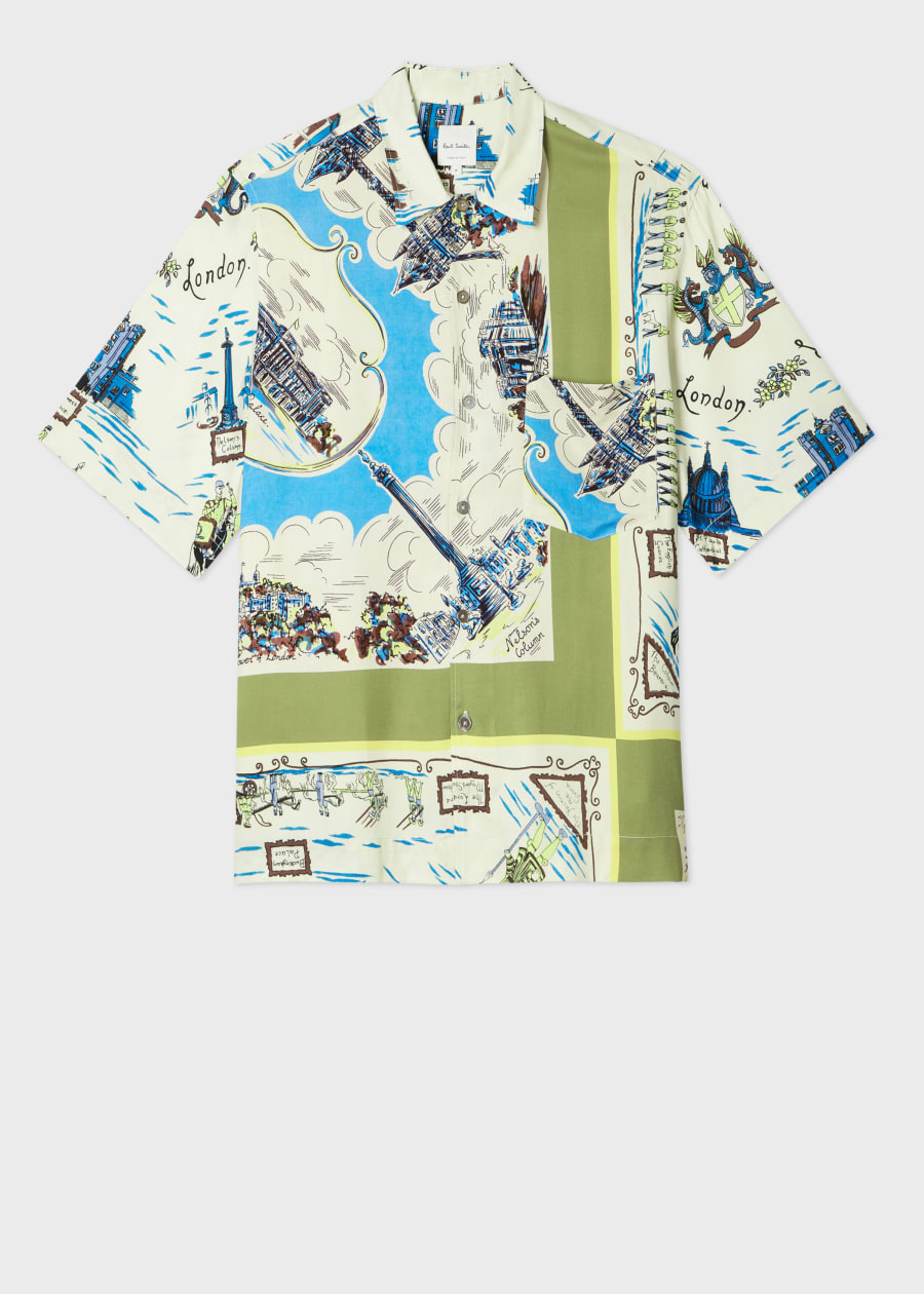 Men's 'Glitch Floral' Print Shirt