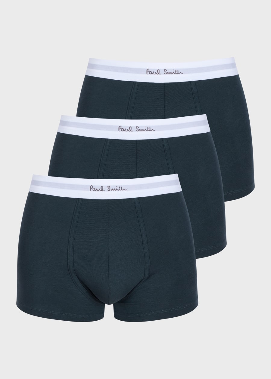 Organic Cotton Black Low-Rise Boxer Briefs Three Pack