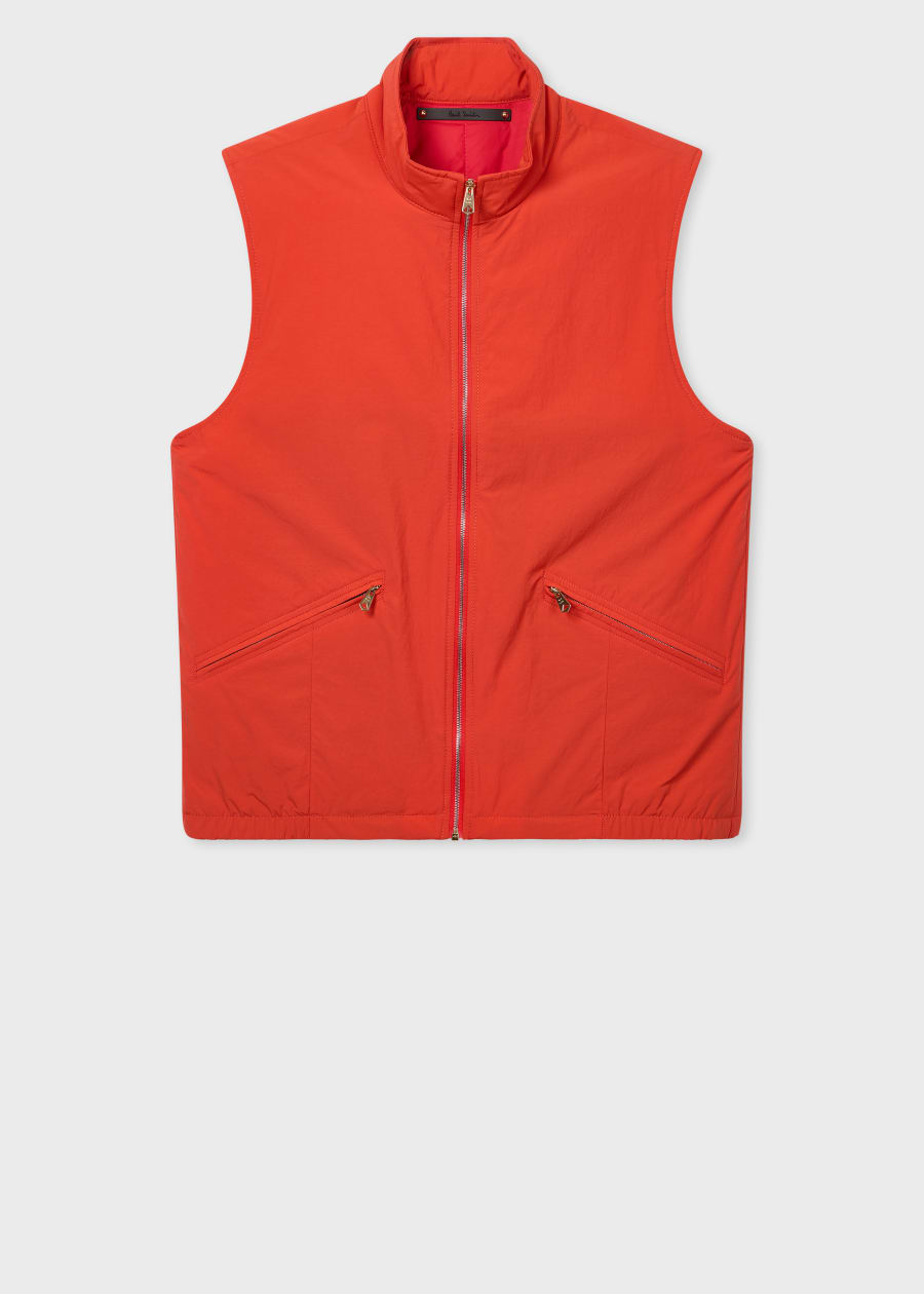 Men's Black Mixed Media Gilet