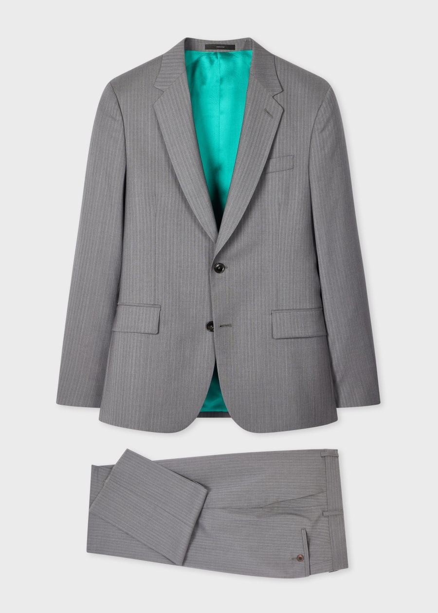 Paul Smith SOHO FIT ビジネススーツ　Ｌ　グレー　チェック The Soho - Grey Superfine Merino Wool Check Suit