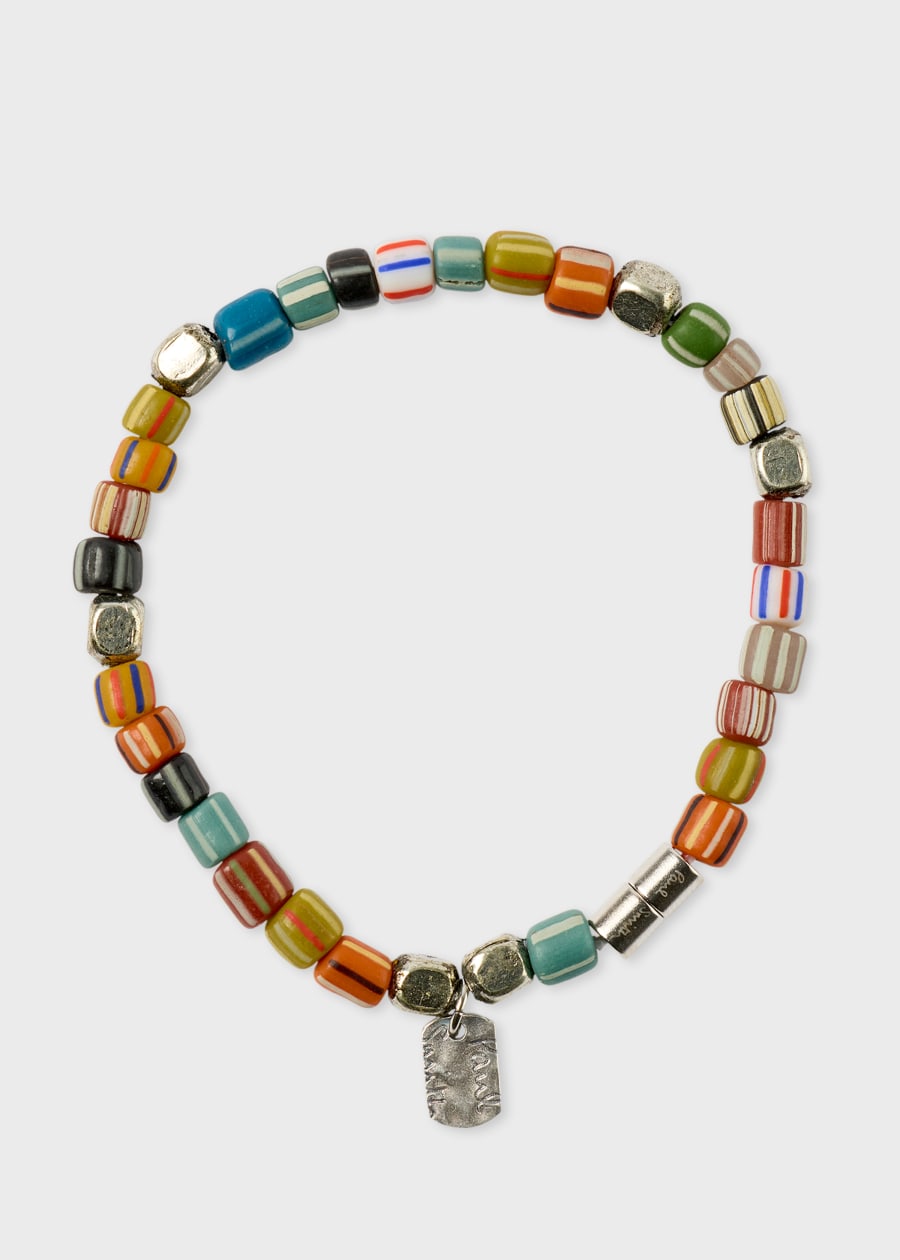 Tan Two-Tone Braided Leather Bracelet