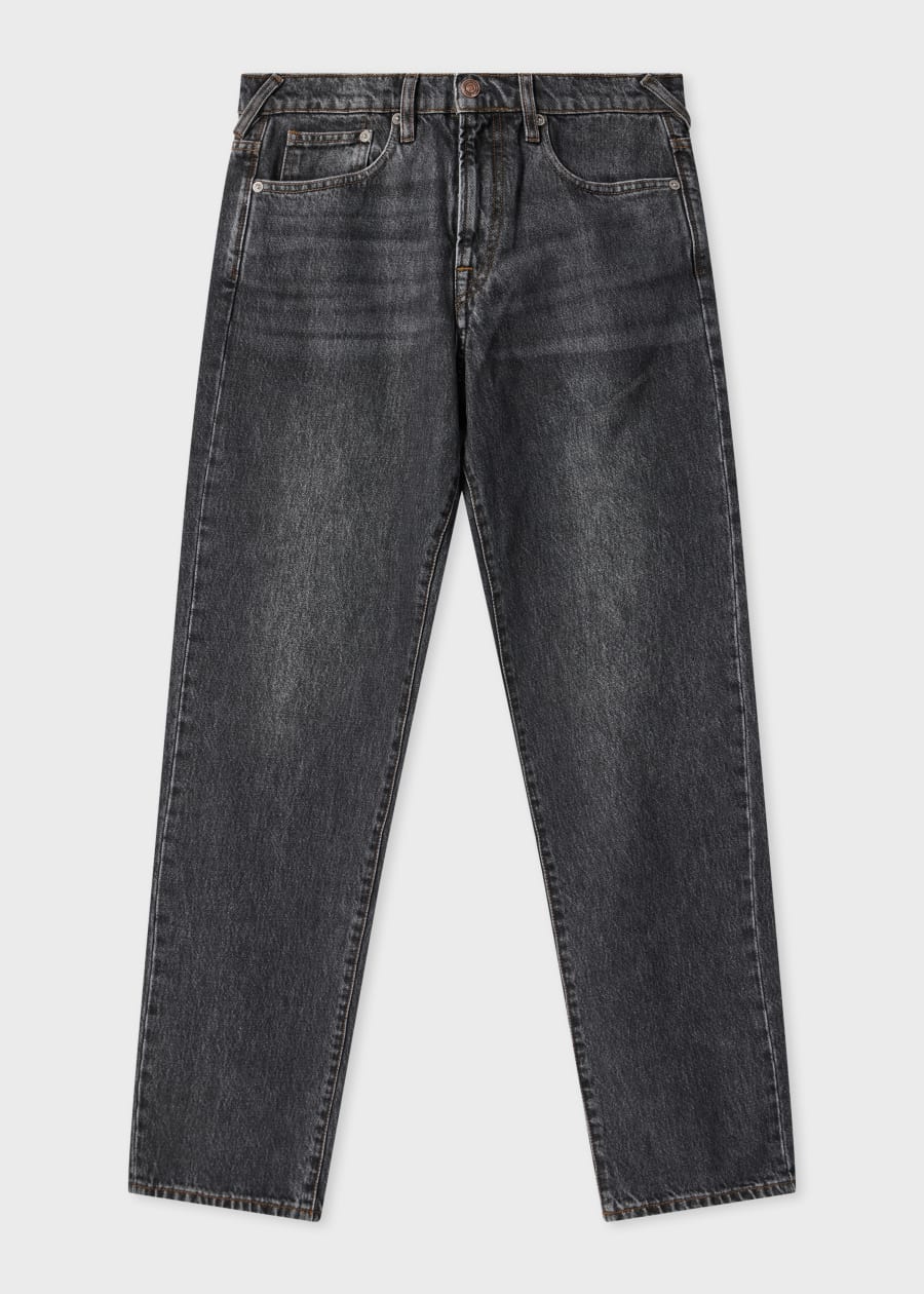 Men's Relaxed-Fit Dark-Wash Black Jeans