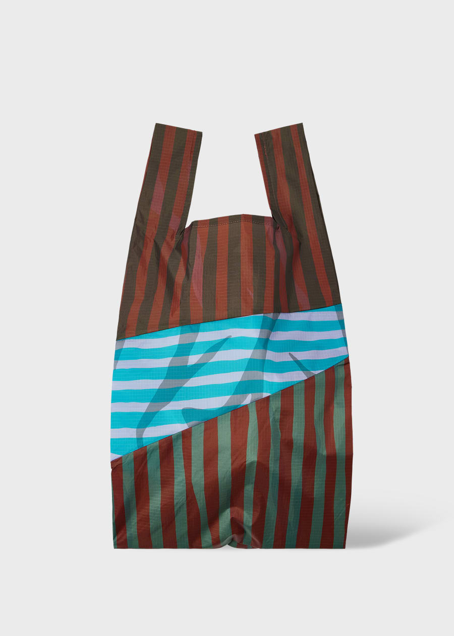 Susan Bijl x Paul Smith - Navy Mixed-Stripe 'The New Shopping Bag