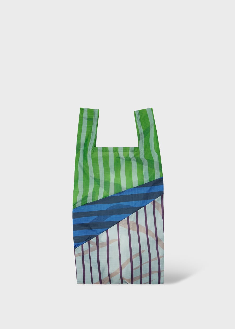 バッグ susan bijl x PAUL SMITH M Susan Bijl x Paul Smith - Navy Mixed-Stripe 'The New Shopping Bag