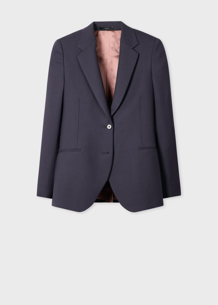 PS Paul Smith Women ポールスミス　ladies スーツ　40 Women's A Suit To Travel In - Black Collarless Jacket