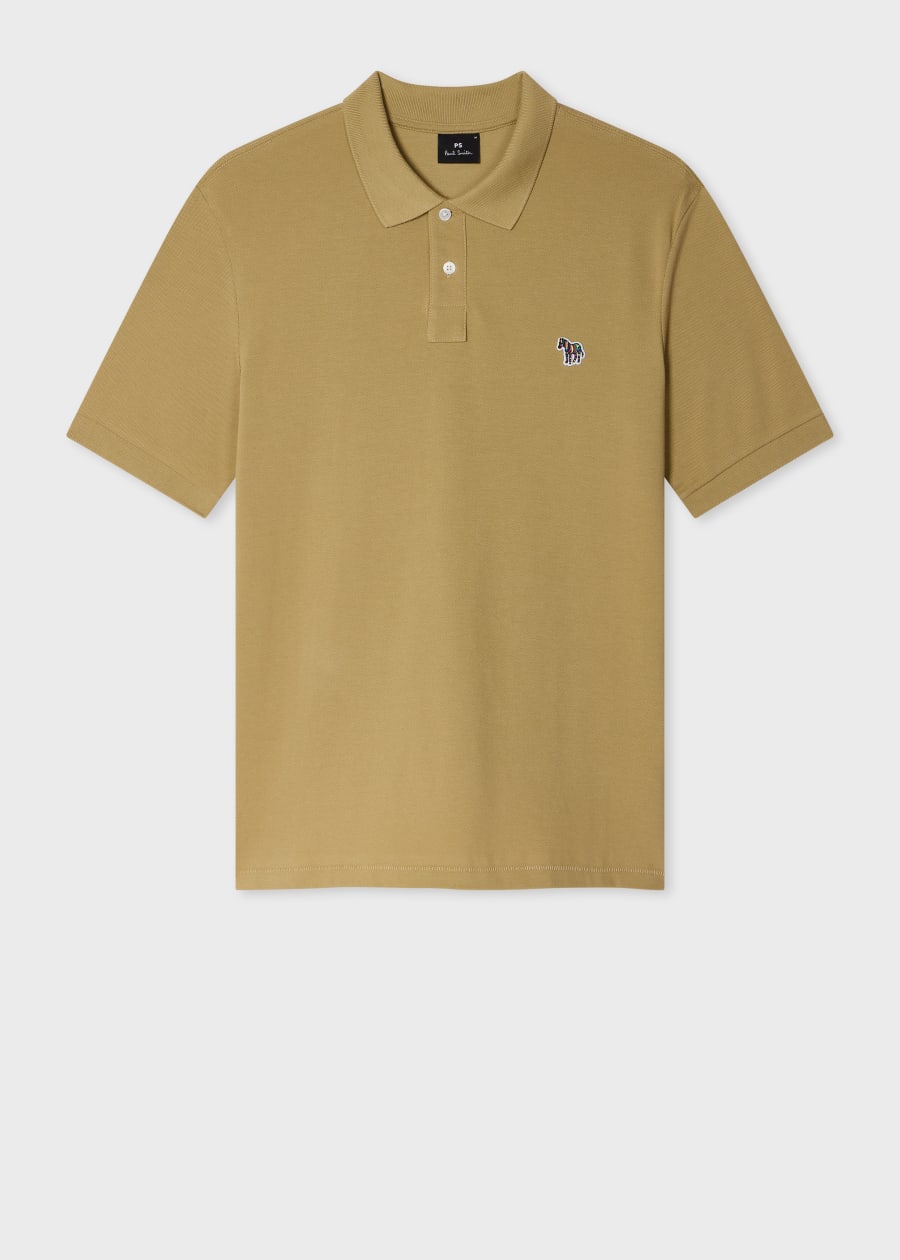 Paul Smith キャメル size M Men's Black Cotton-Piqué Zebra Logo Polo Shirt