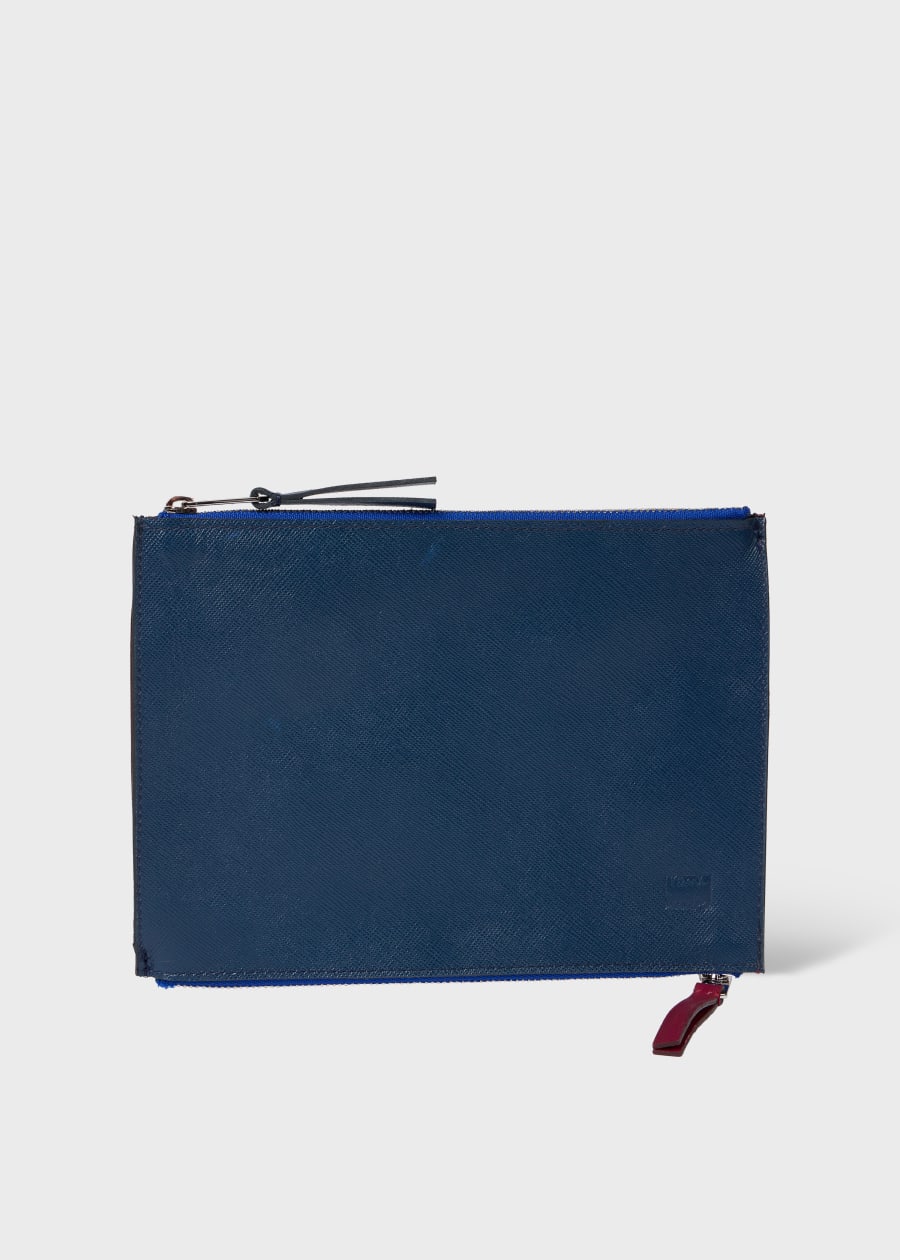 Dark Brown Leather Luggage Tag Paul Smith