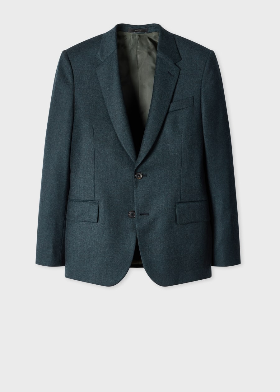 Men's Dark Green Seersucker Check Blazer