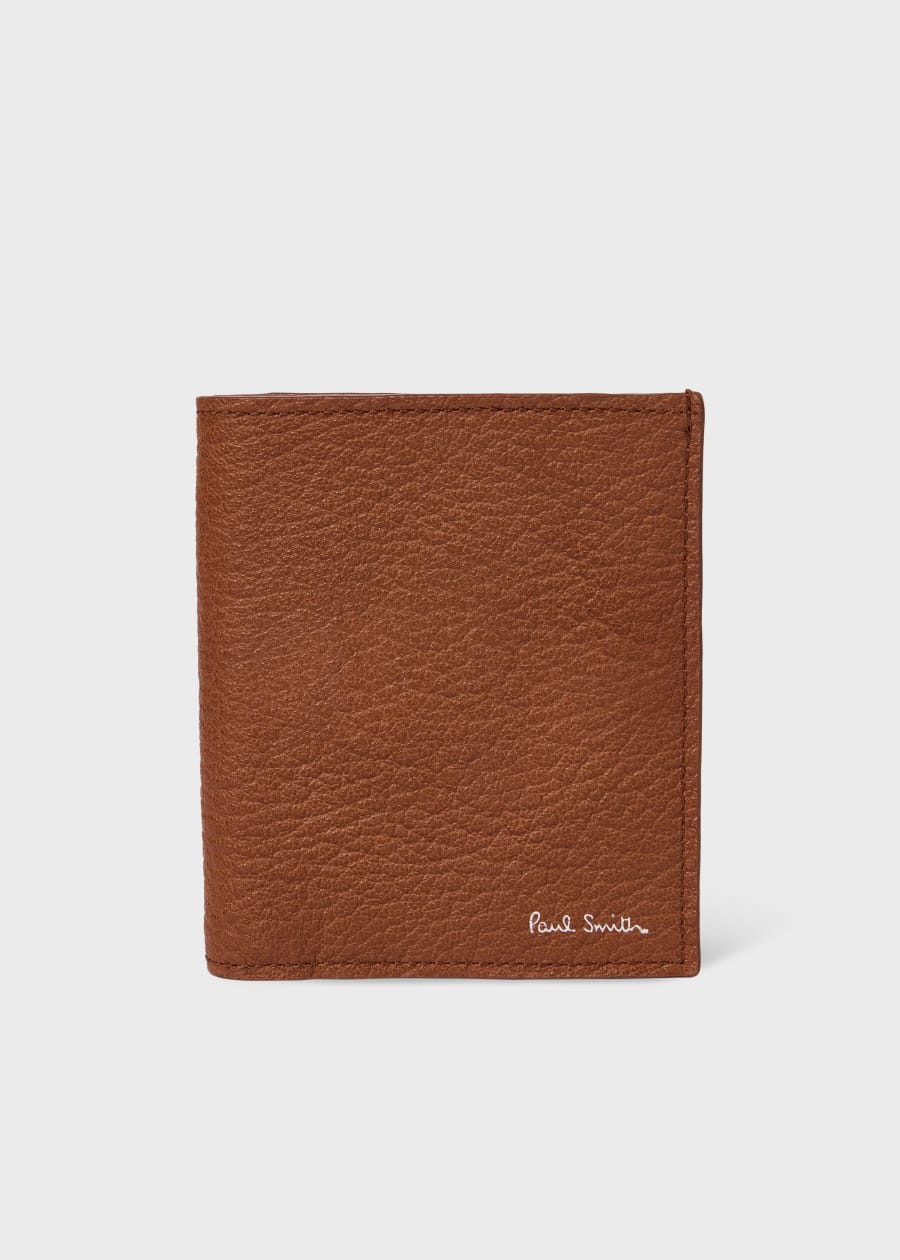Men's Black Embossed Logo Zip Wallet