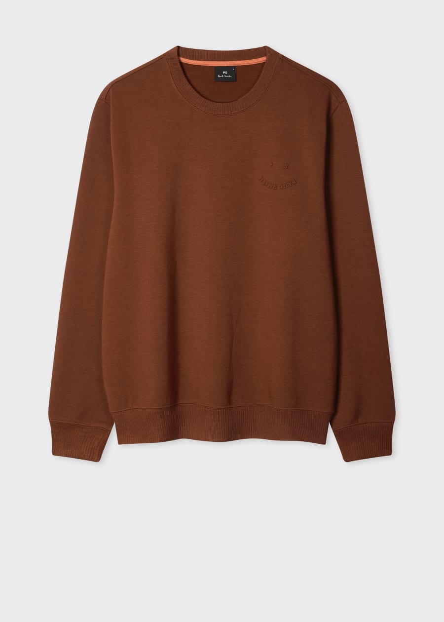 Men's Mid Blue Organic Cotton Zebra Logo Sweatshirt