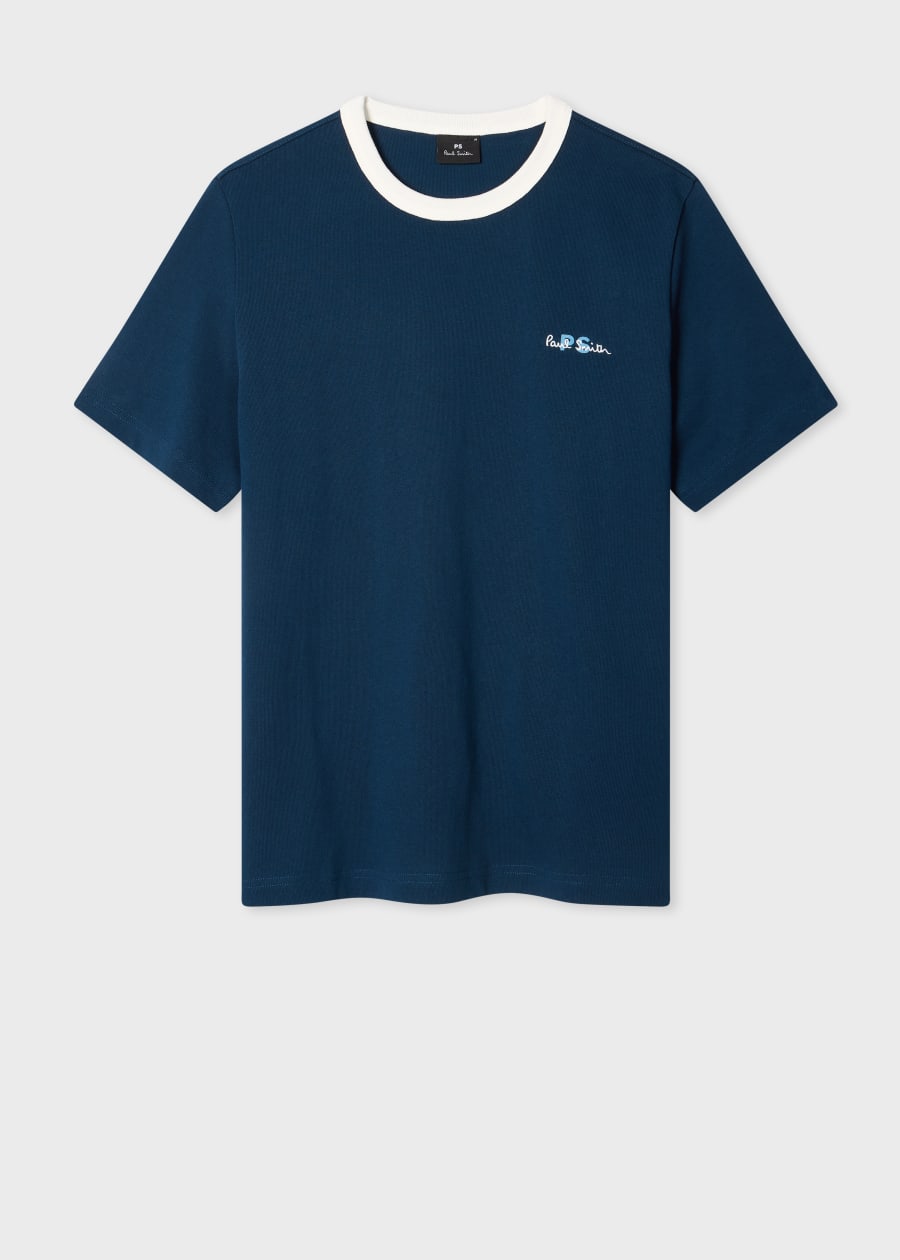 Paul Smith Tシャツ Men's Navy Cotton Zebra Logo T-Shirt