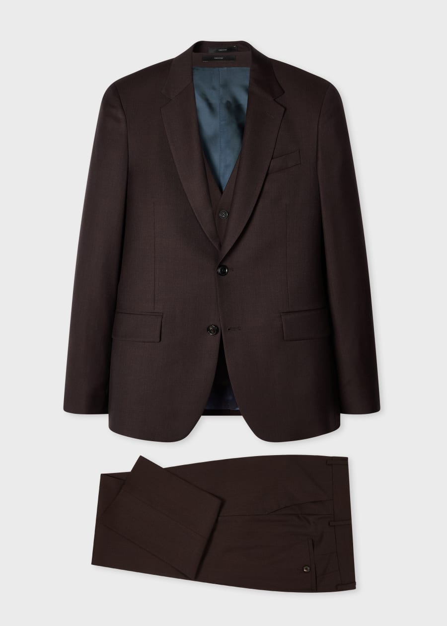 The Soho - Brown Sharkskin Wool Suit